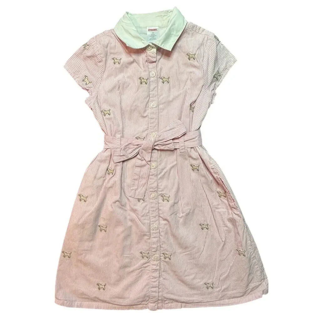 Gymboree Kids Belted Shirt Dress Size 6